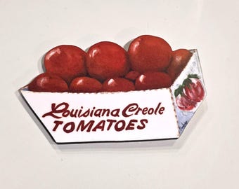 New Orleans Louisiana Creole Tomatoes Magnet made from Original Art