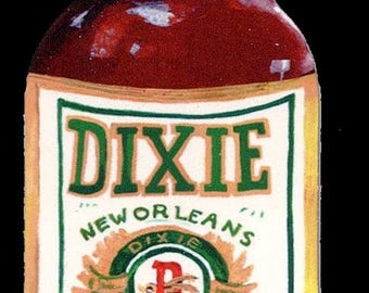 New Orleans Louisiana Dixie Beer Magnet made from Original Art