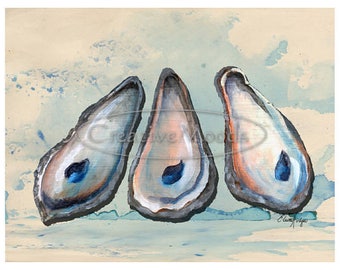 Oyster Shell Print from Original Art