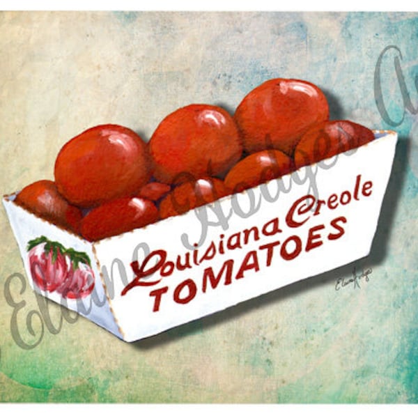 Louisiana Creole Tomatoes, Tomato Print from Original Art