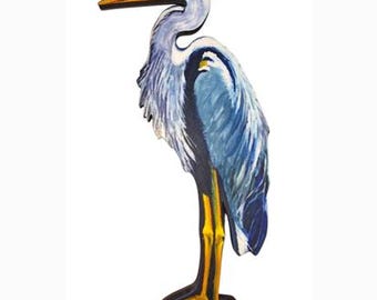 Blue Heron Magnet made from Original Artwork