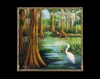 Cypress Swamp Canvas Magnet