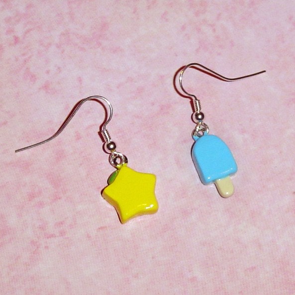 Kingdom Hearts - Sea Salt and Paopu Fruit Earrings