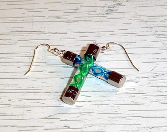 Resident Evil - T-Virus and  Anti-Virus Charm Earrings - Sterling Silver