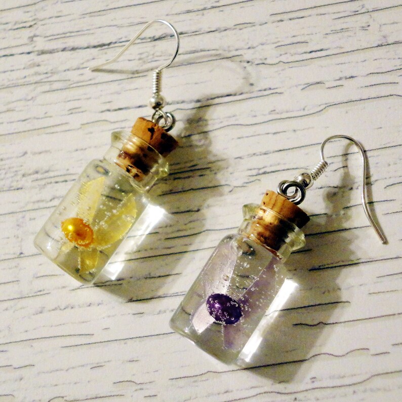 Zelda Majoras Mask Tatl and Tael Fairy Bottle Charm Earrings Etsy 日本