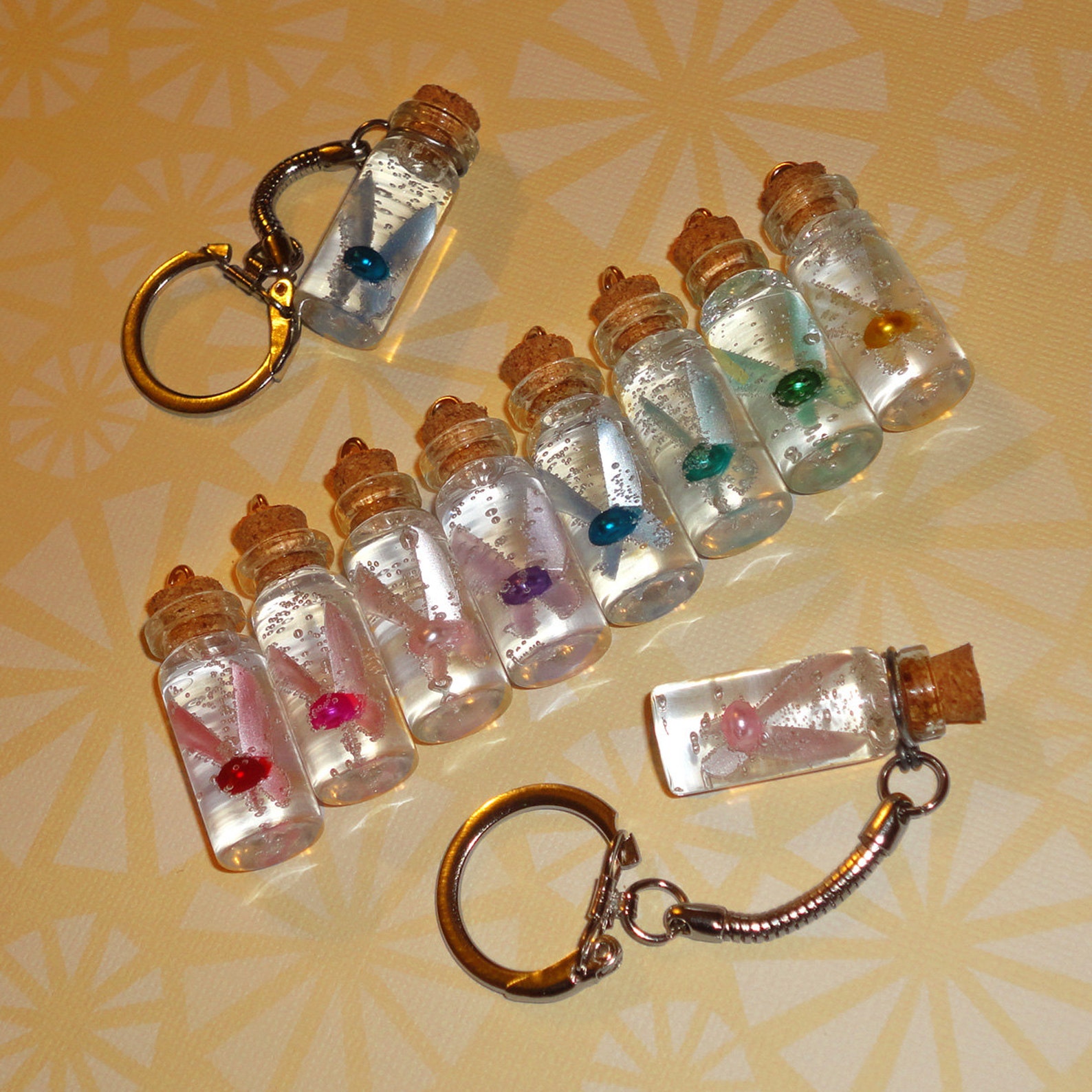 Zelda Fairy in a Bottle Keychain Choose Any Color Etsy