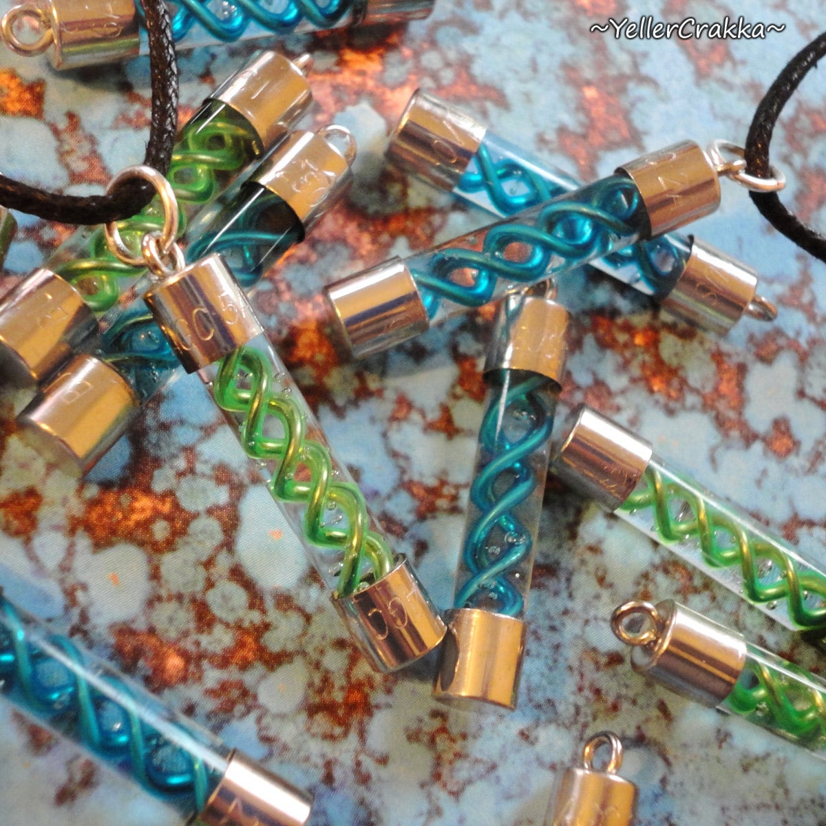 Resident Evil - T-Virus or Anti-Virus Necklace - Choose Blue or Green…