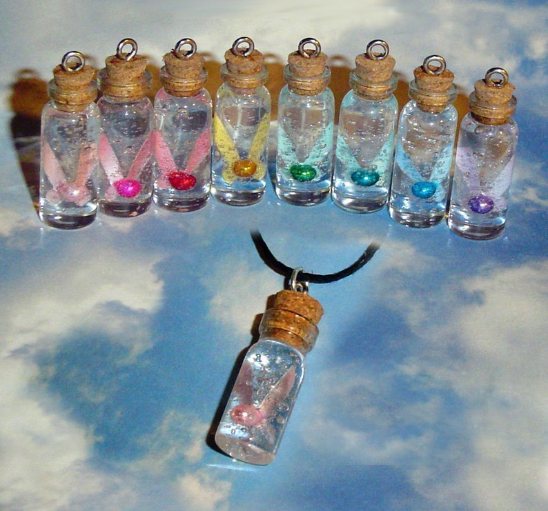 Legend of Zelda Fairy in a Bottle Charm Necklace Etsy