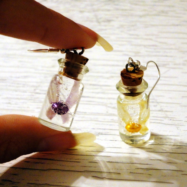Zelda Majoras Mask Tatl and Tael Fairy Bottle Charm Earrings Etsy 日本