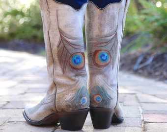 peacock cowboy boots