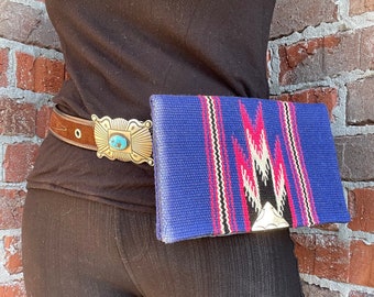 SALE-Vintage Original 1930's-1940's Chimayo Hand Woven and Hand Tailored Purse/Clutch by Ganscraft