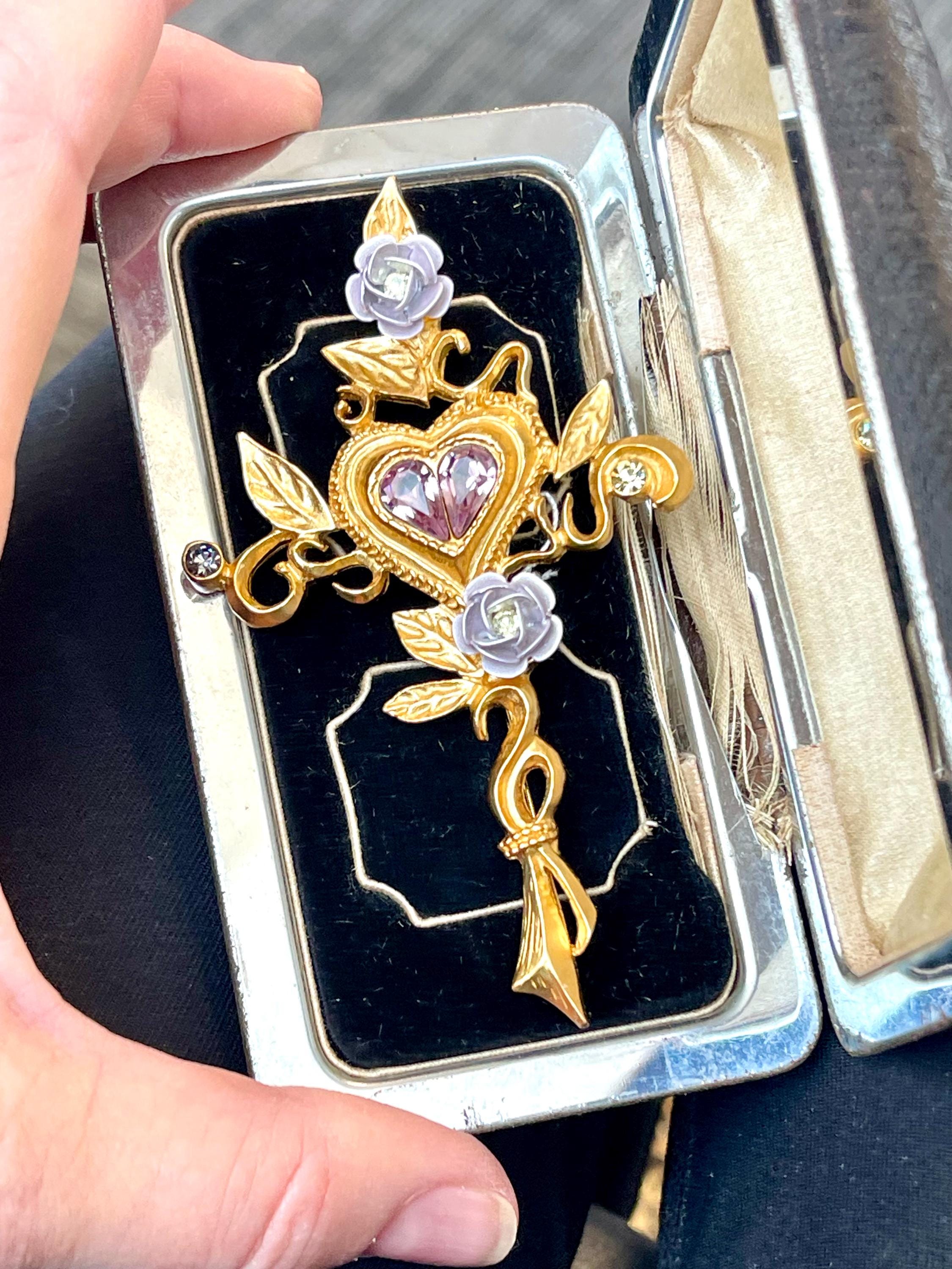 Lacroix Cross Brooch - Etsy