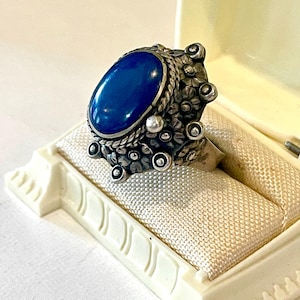 Vintage Mexican Taxco Sterling Silver Poison Ring Adjustable