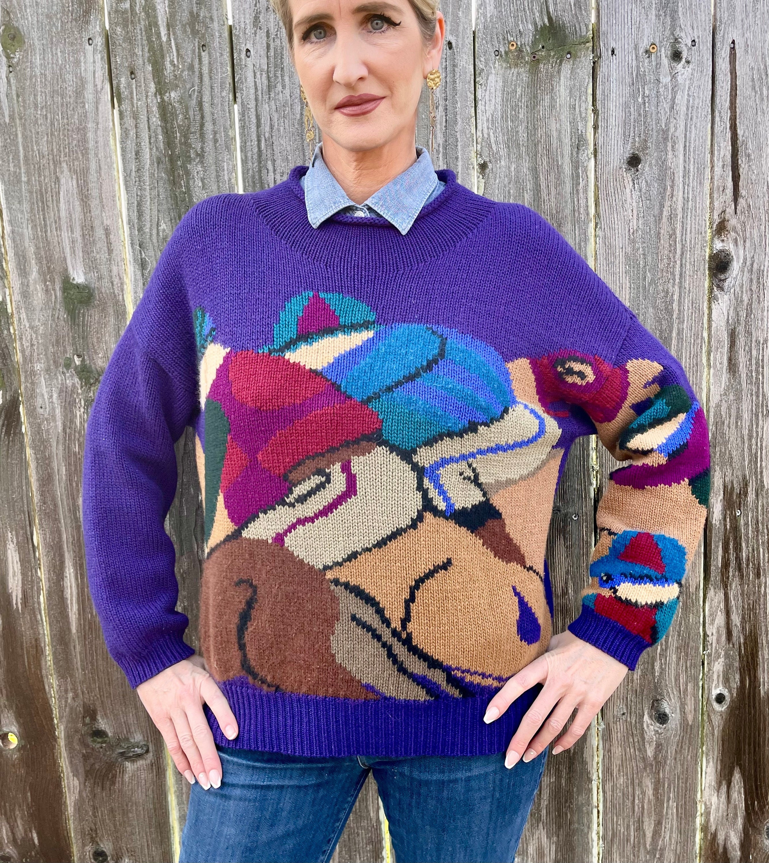 Rare Vintage Italian 1980's Krizia Maglia Horseracing/jockey Rare Vintage Italian 1980's Krizia Maglia Horseracing/jockey
