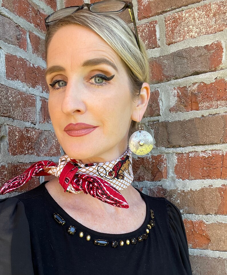 Roy Rogers Yippeekiyay Cowboy Print Bandana Etsy