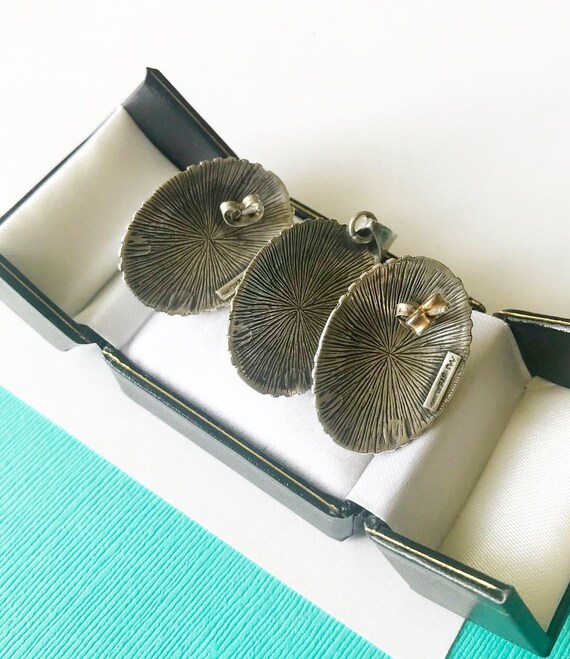 Collector's 3Piece Navajo Sterling Silver and Malach… Gem