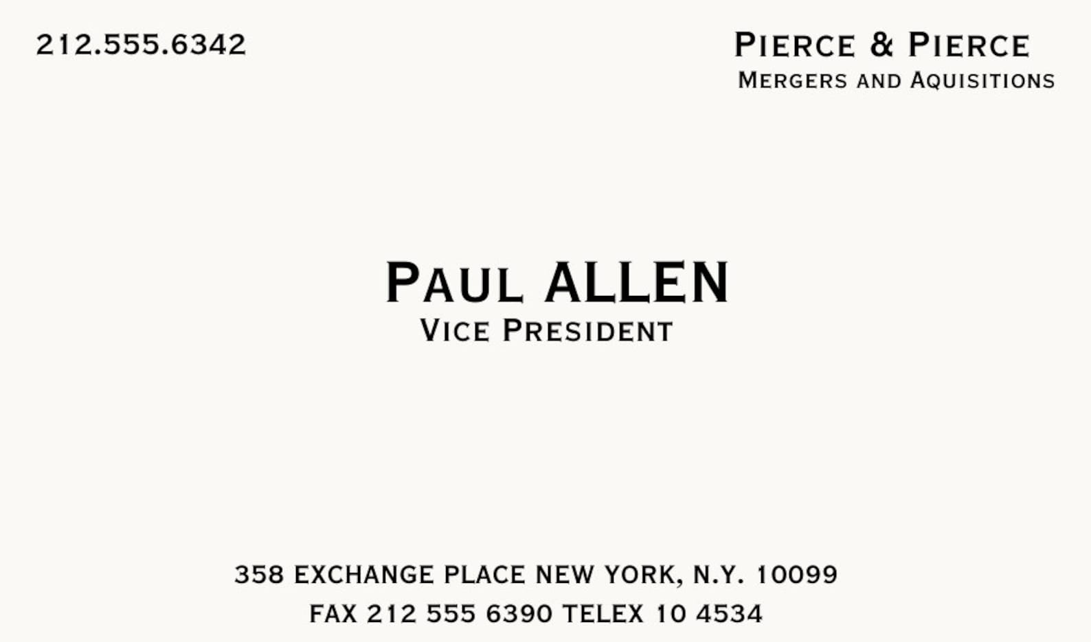 Image 5 for Paul Allen Business Card Template