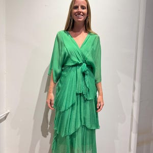 most versatile silk layered dresses Italian Silk Tiered Dress