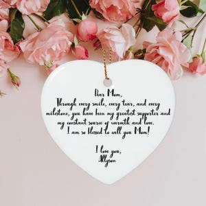 Personalized Ceramic Mom Ornament: Mother&#39;s Day Keepsake