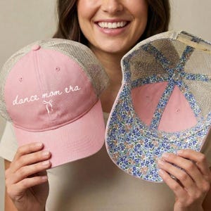 Beige Cap with Pink Embroidery In my MAMA era‎ David and Young | Accessories | David Young American Flag  main image 4