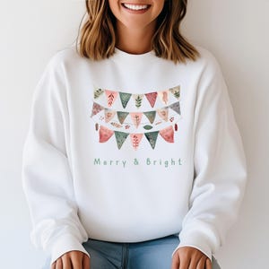 Christmas Pendant Sweatshirt: Merry and Bright Holiday Fleece Pullover