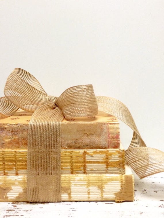 Burlap Decor Farmhouse style neutral decor 3 BOOKS French ... Burlap Decor Farmhouse style neutral decor 3 BOOKS French