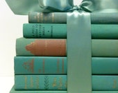Pantone 2014,Teal Books,Sage Books,Guest Book Table,Green Books, CUSTOM Color Books,Table Centerpiece, Books for Wedding Reception