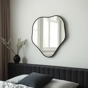 Large Wall Mirror - Irregular Home Decorative Mirror - Asymmetrical Unique Modern Mirror - Bathroom Aesthetic Modern Luxury Decor Mirror