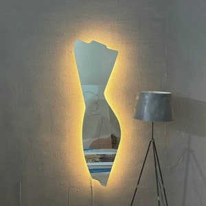 Led Full Length Lady Shaped Mirror