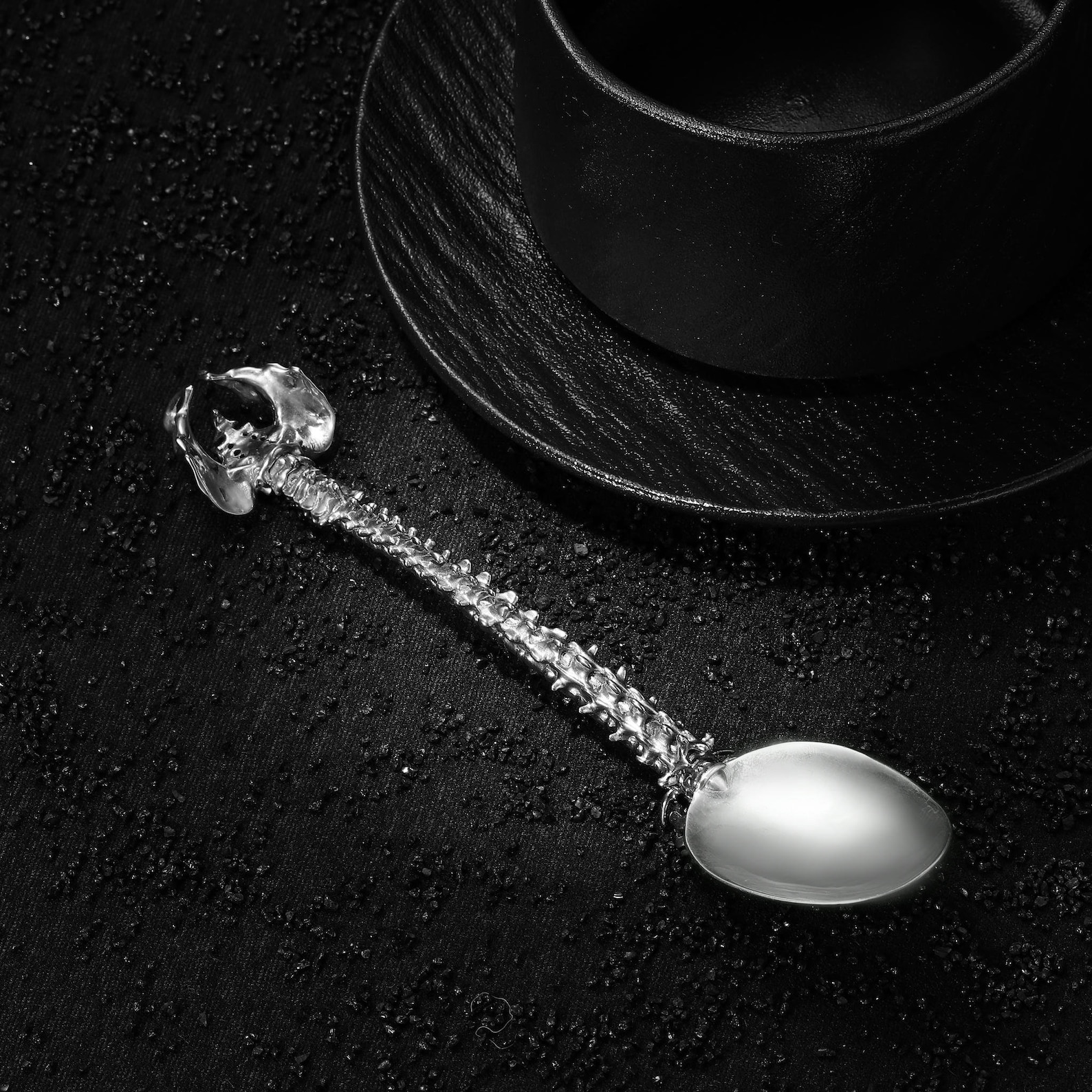 Skeleton Tableware Silver Skeleton Pelvis Spoon, Skull Tableware, Handmade Flatware ...