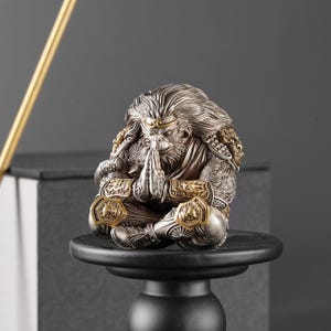 Legendary Myth Wukong Statue, Sun Wukong Collectible Figure, Fine Casting Copper Monkey King Sculpture, Metal Artwork, Mythology Home Decor