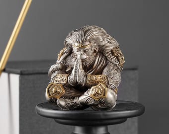 Legendary Myth Wukong Statue, Sun Wukong Collectible Figure, Fine Casting Copper Monkey King Sculpture, Metal Artwork, Mythology Home Decor