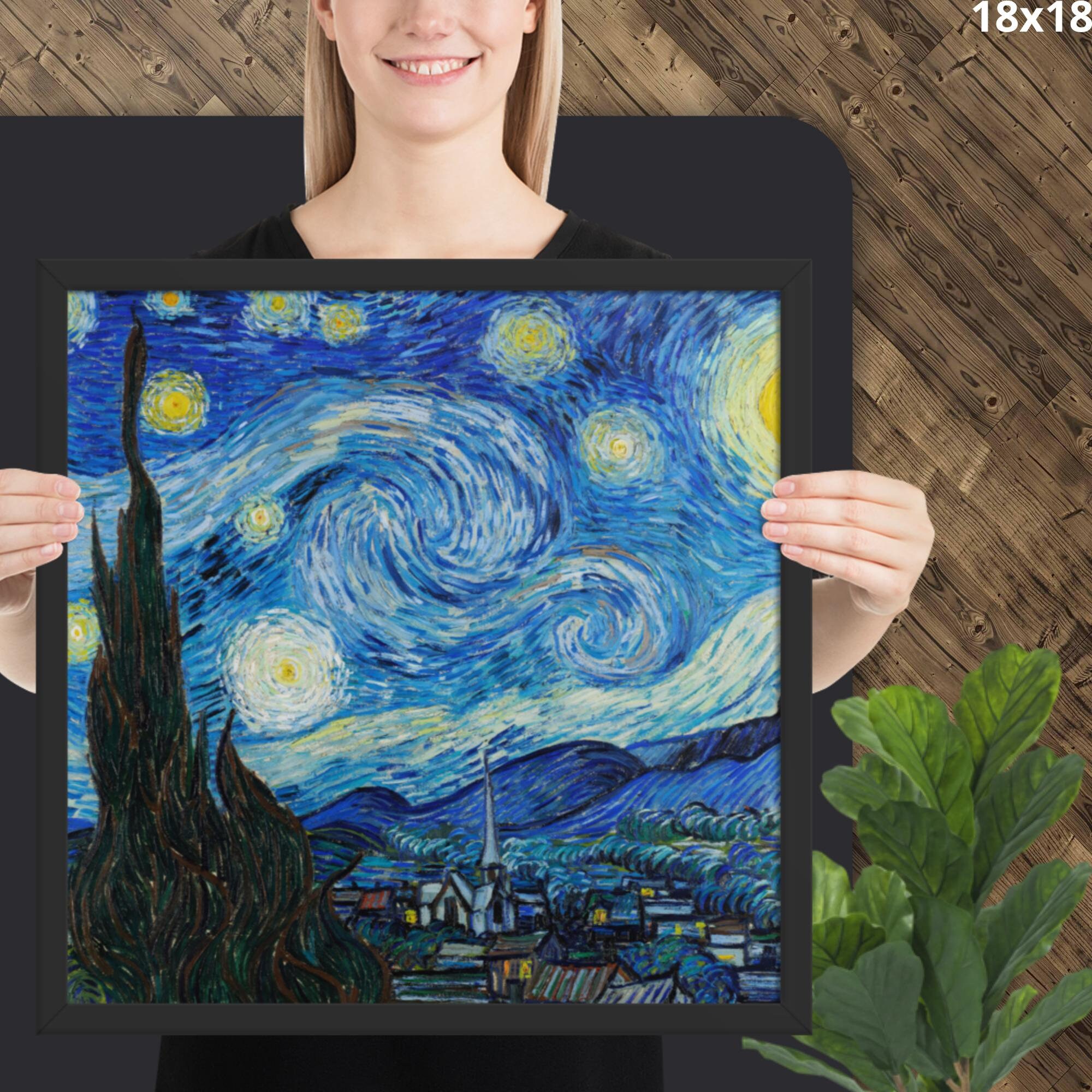 thumbnail image 2 of Van Gogh Starry Night Framed Canvas Print – Museum Quality, Made In Italy, Custom Sizes Available 2 of 5