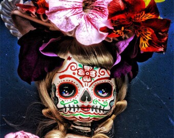 Steampunk Dia De Los Muertos Flower Doll PRINT 344 from Photo/Doll by Michael Brown/UC Studios