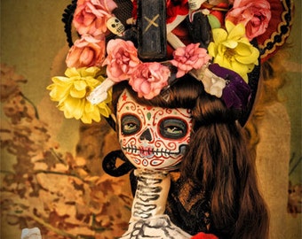 Steampunk Dia De Los Muertos Doll Canon PRINT 354 from Photo/Doll by Michael Brown/UC Studios