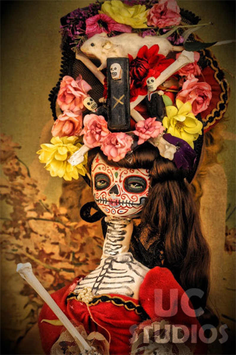 Steampunk Dia De Los Muertos Doll Canon PRINT 354 from Photo/Doll by Michael Brown/UC Studios image 1