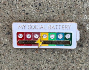Mini Social Battery pin