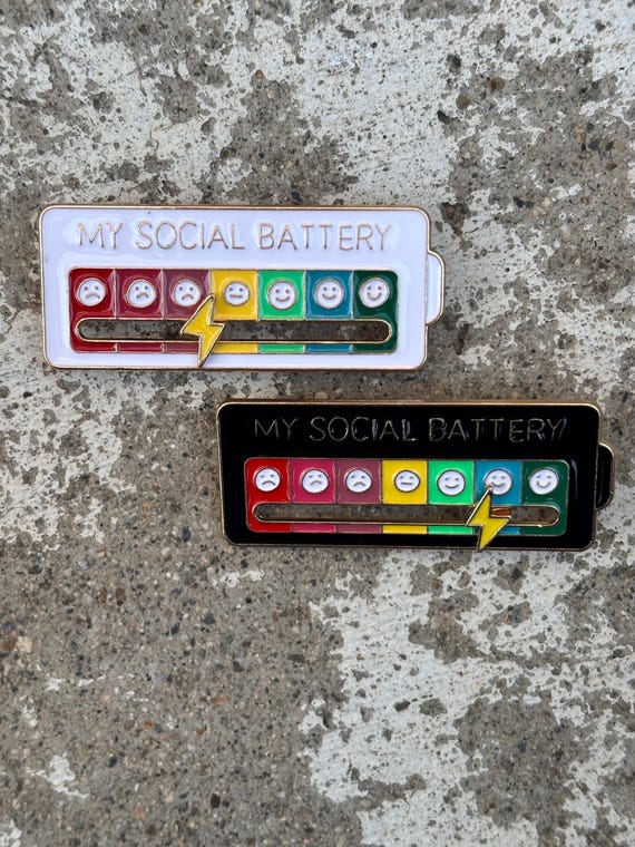 Mini Social Battery pin