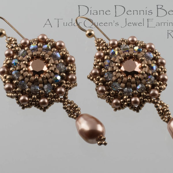 Digital PDF Instructions for A Tudor Queen's Jewel Earrings