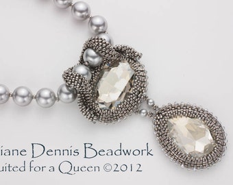 Digital PDF Instructions for Suited for A Queen Necklace