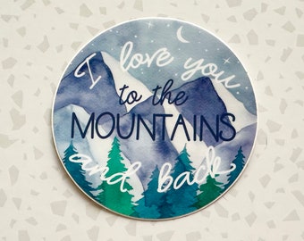 Mountain Sticker. Travel Sticker. Camping Sticker. Vinyl Sticker. Outdoorsy gift. Car Sticker. Laptop Decal. Water Bottle Sticker