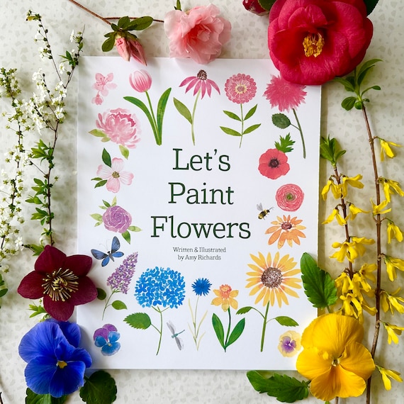 Watecolo Wokbooks Flowes Wokbook Set With Paint Bush