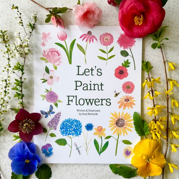 Flower Watercolor Coloring Book For Adults - Stress Relief Art Therapy With Included Watercolor Set