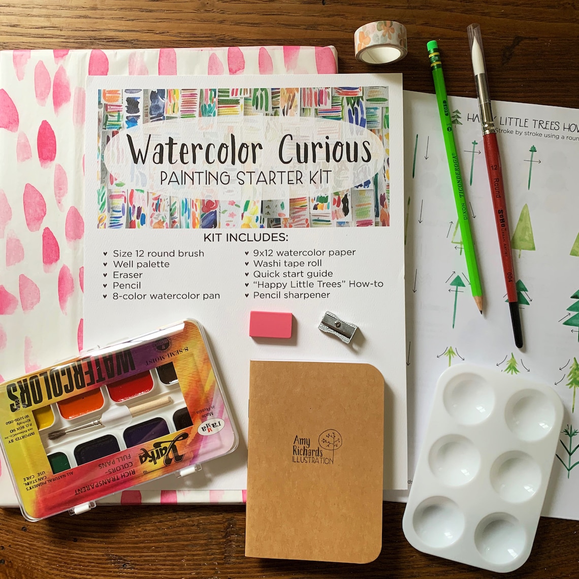 Watercolor Kit. How To . Artist gift. Watercolor painting. Etsy