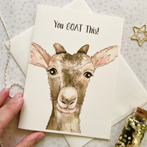 Goat Card. Goat Pun. Baby Goat. You Got This Card. Inspirational Card. Blank Card. Single Card. Encouragement Card. Goat Lover. Goat gift image 3