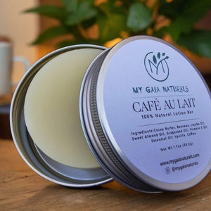 Handmade Coffee Infused Lotion Bar Rich Cocoa Butter, Sweet Vanilla, Hydrating Jojoba Oil, Beeswax, Grapeseed Oil All Natural Moisturizing