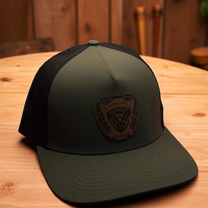 3/4 Darkside Battalion Leather Patch Trucker Hat