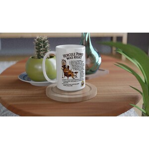 Hercule Poirot Mug - Mystery Lovers Coffee Cup - White 15oz Ceramic Mug image 3