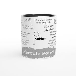 Hercule Poirot Zitate Kaffeetasse - Agatha Christie Fan Geschenk