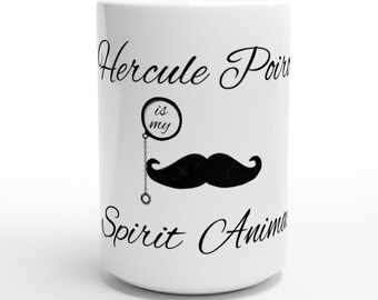 Hercule Poirot Mug: Spirit Animal Coffee Cup - Agatha Christie Fan Gift